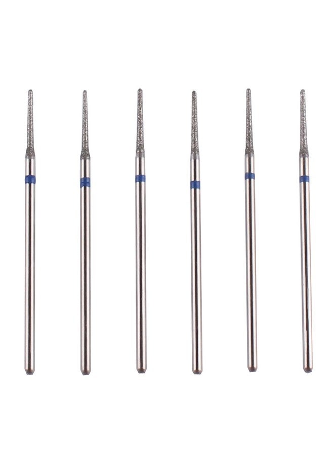 MZCMSL 6pcs Needle Shaped Cuticle Drill Bits for Manicure Under Nail, 3/32 shank Diamond Nail Bit - Image 1